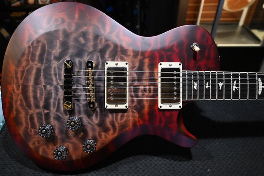 PRS S2 Wood Library McCarty SC 594 Single-Cut Quilt - Faded Gray Black Cherry Burst Satin Guitar #9641