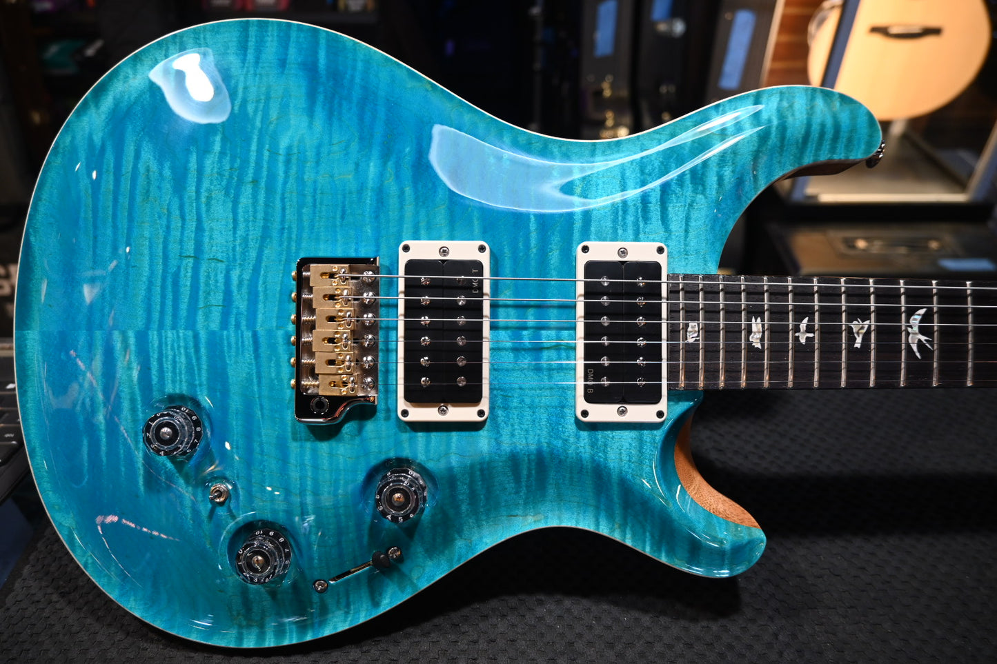 PRS Custom 24 Piezo DMO Pickups - Carroll Blue Guitar #9612