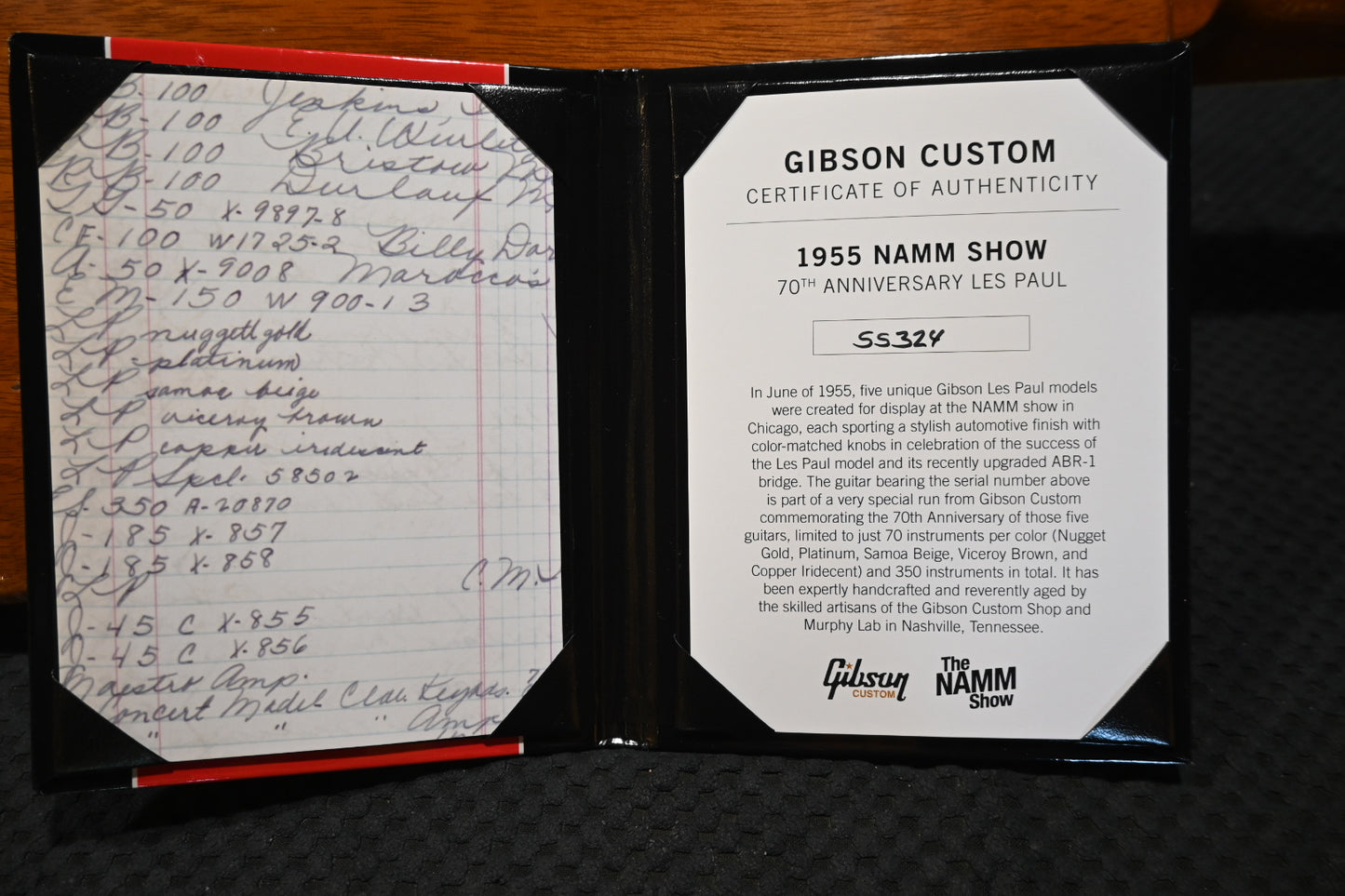 Gibson Custom Shop 1955 NAMM Show Les Paul Platinum Murphy Lab Light Aged 2025 - Platinum Guitar #5324