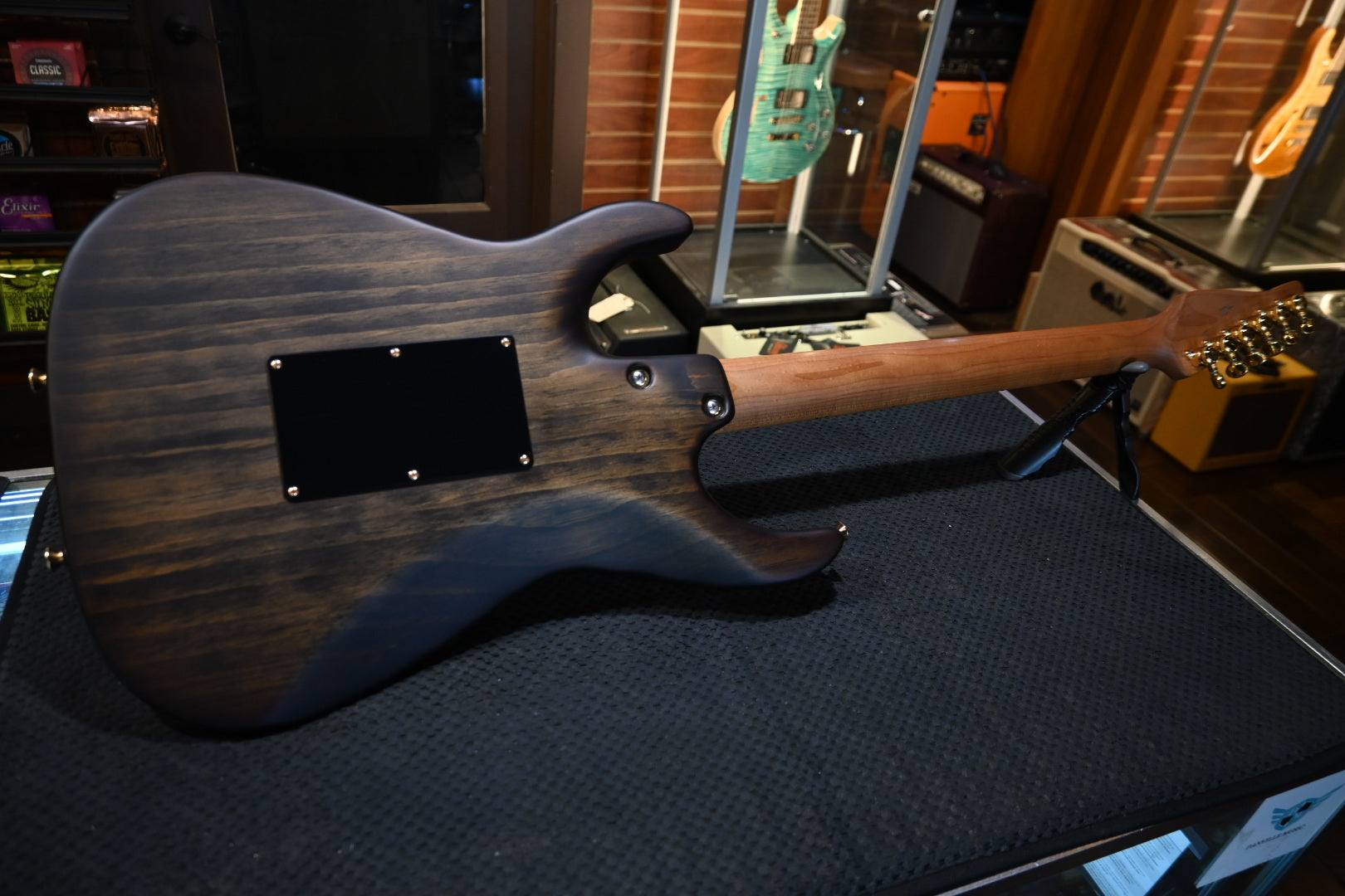 Tom Anderson Guardian Angel Player Roasted Pine - Satin Rustic Brown Edge Burst Guitar #326N - Danville Music