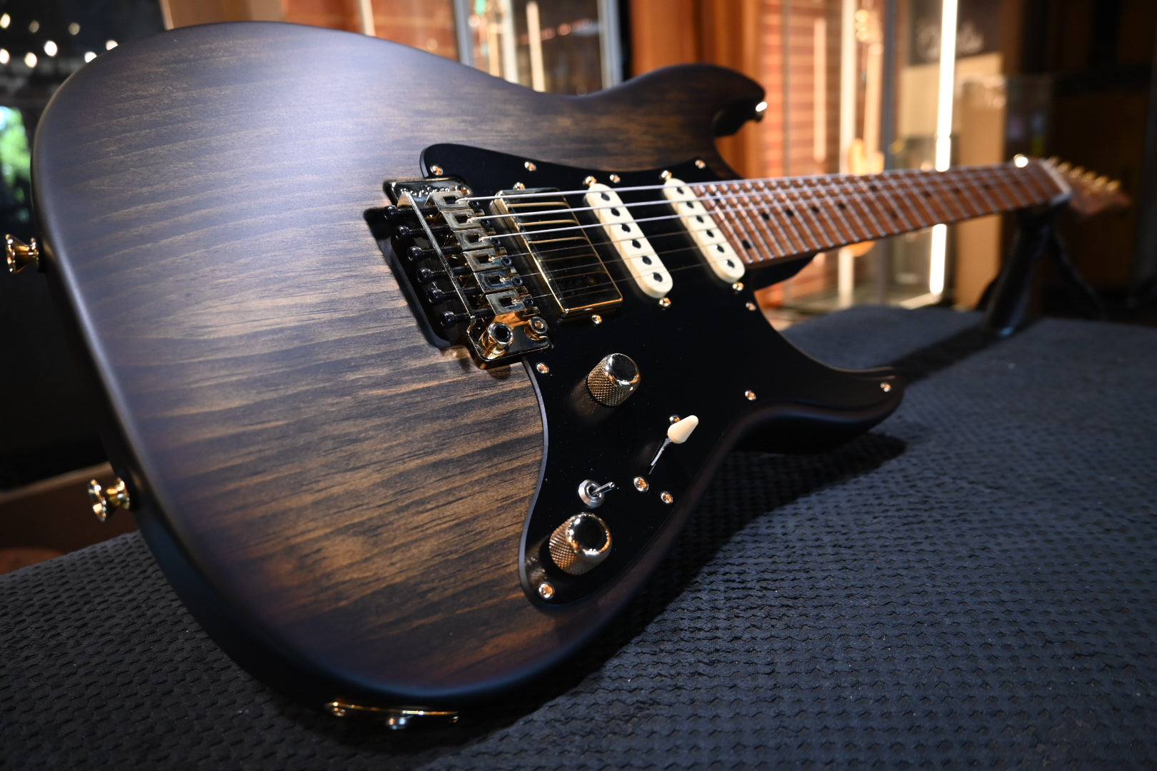 Tom Anderson Guardian Angel Player Roasted Pine - Satin Rustic Brown Edge Burst Guitar #326N - Danville Music