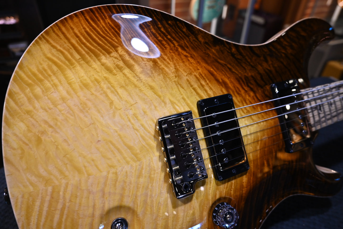 PRS Private Stock DGT Pale Moon Ebony - Sandstorm Dragon’s Breath Guitar #12248 - Danville Music