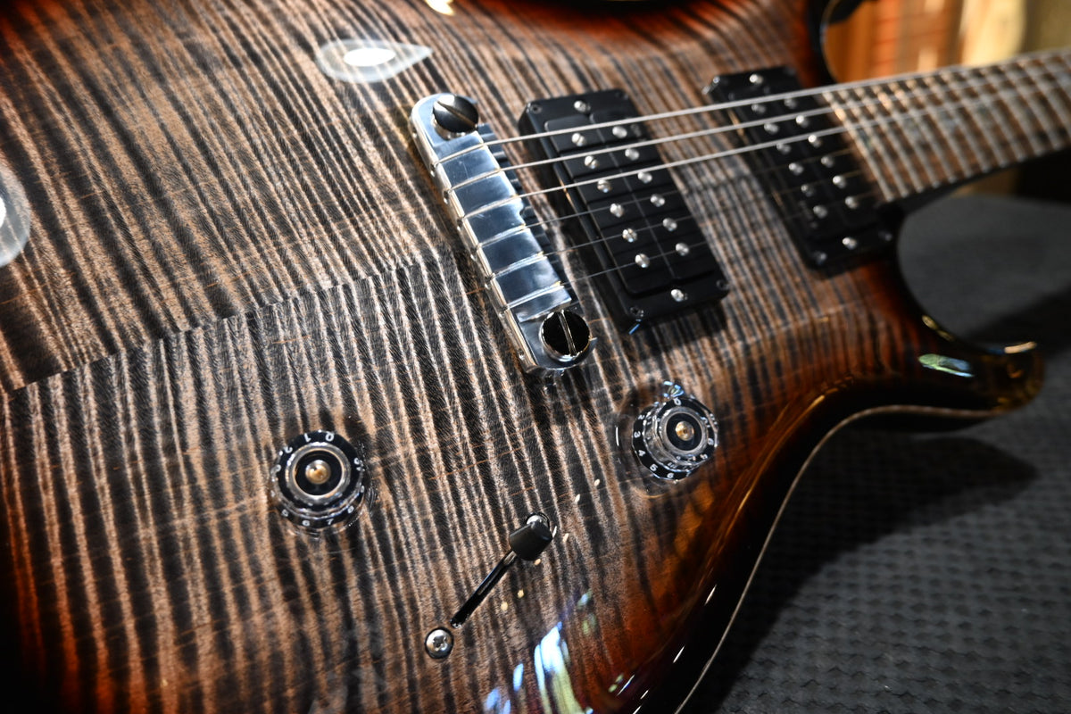 PRS Wood Library Custom 24 Stoptail Limited Edition 10-Top - Charcoal Tri-Color Sunburst Guitar #3423