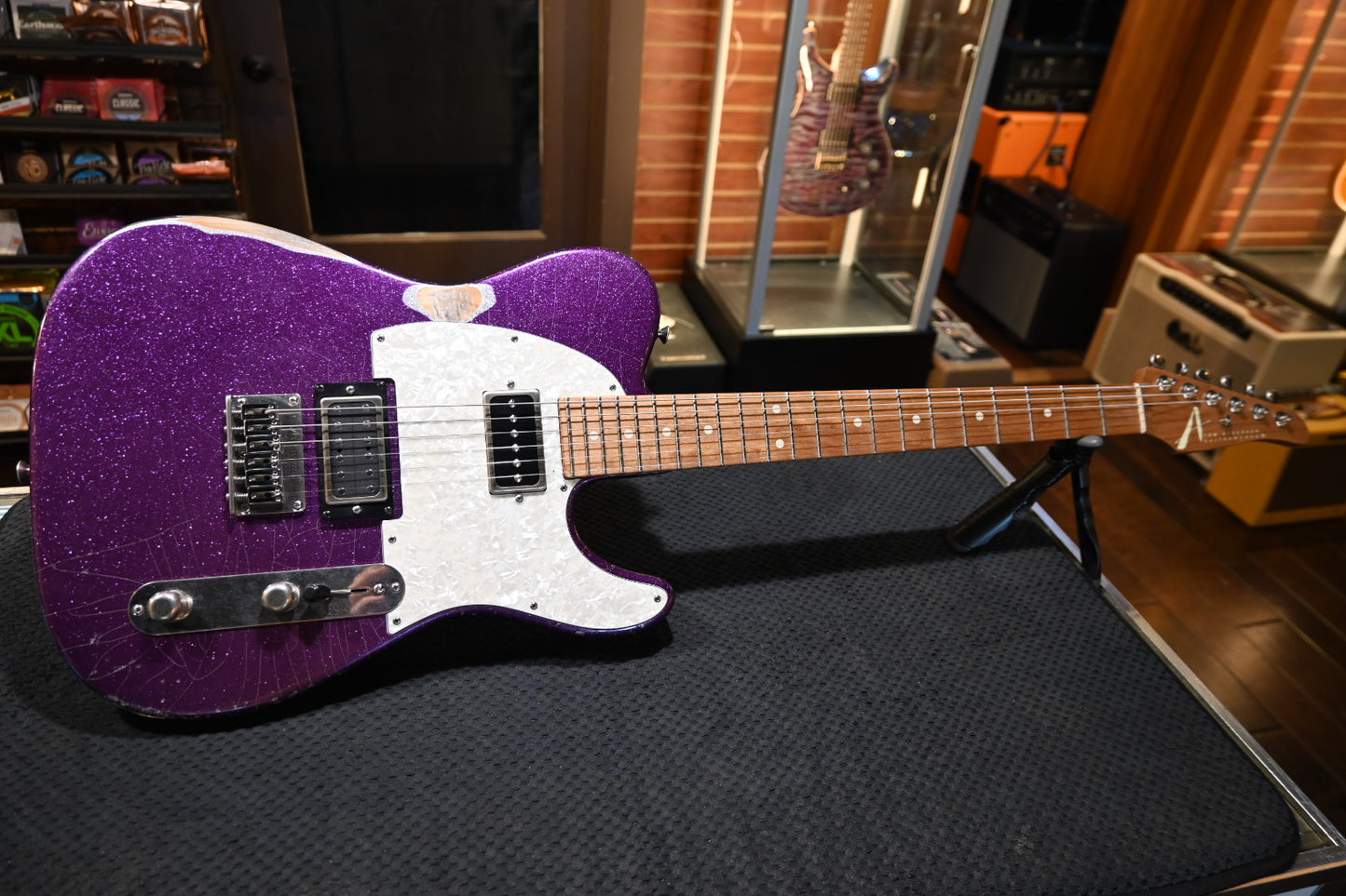 Tom Anderson T Classic In-Distress 2025 - Big Sparkle Purple Guitar #125A