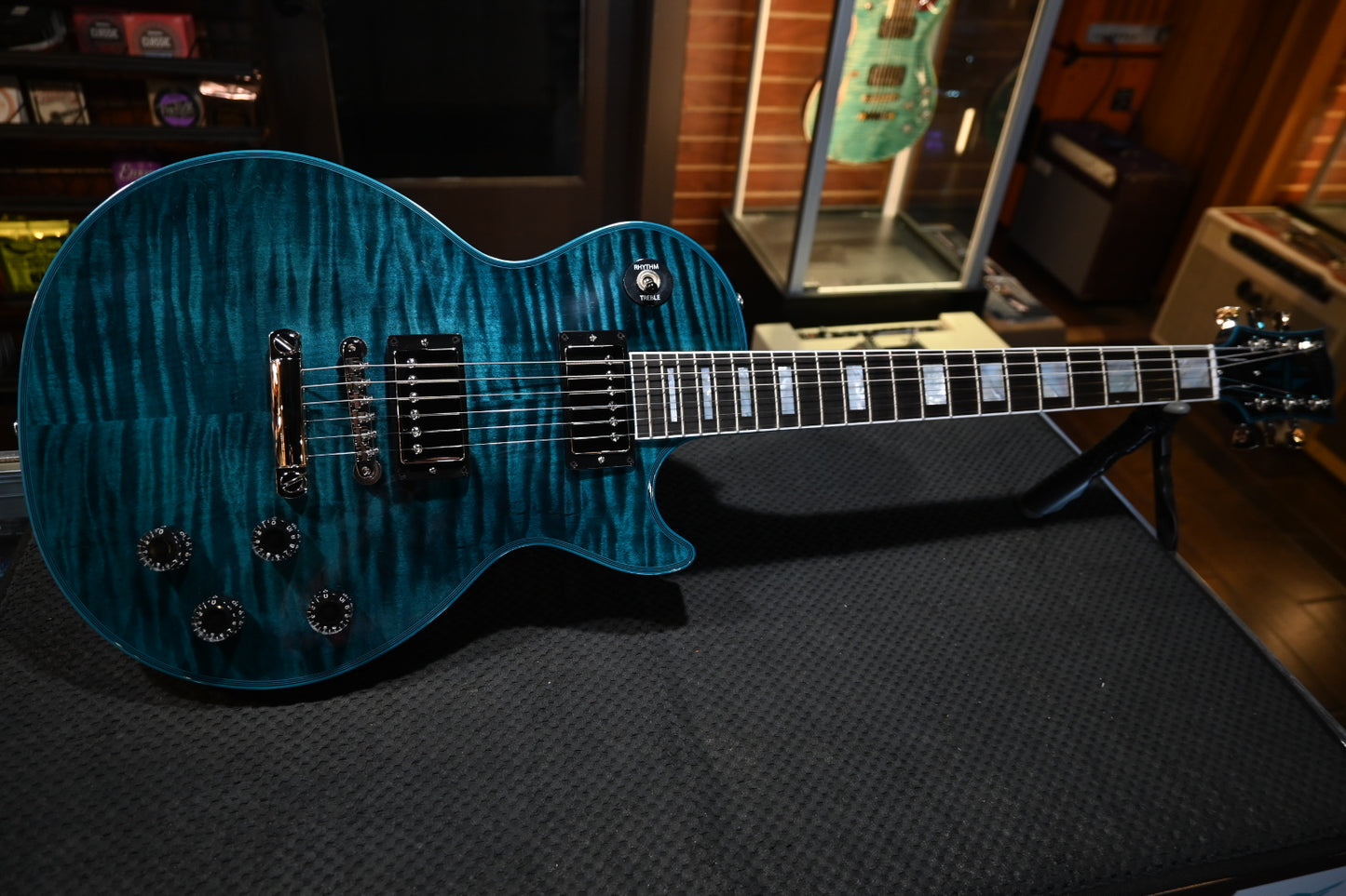 Gibson Custom Shop Les Paul Axcess Custom Peacock Widow Stopbar - Peacock Widow Guitar #0331 - Danville Music