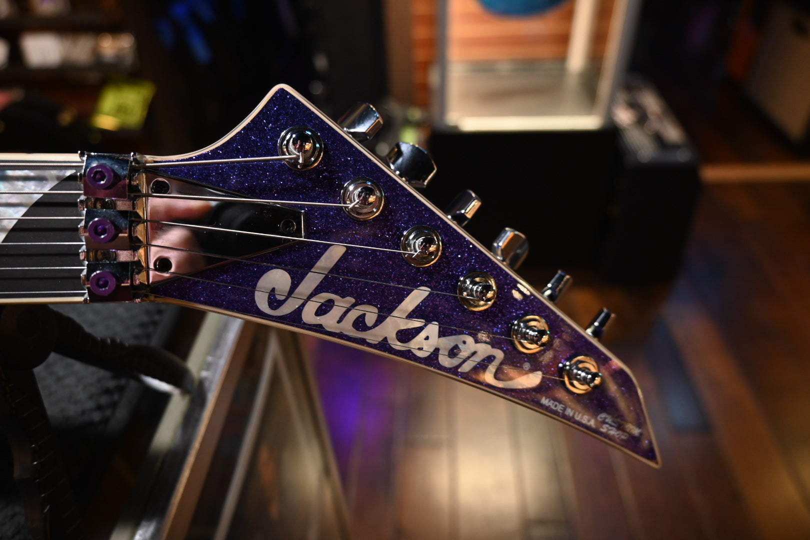 Jackson Custom Shop SL 2H FR 2023 - Purple Sparkle Guitar #0549 - Danville Music