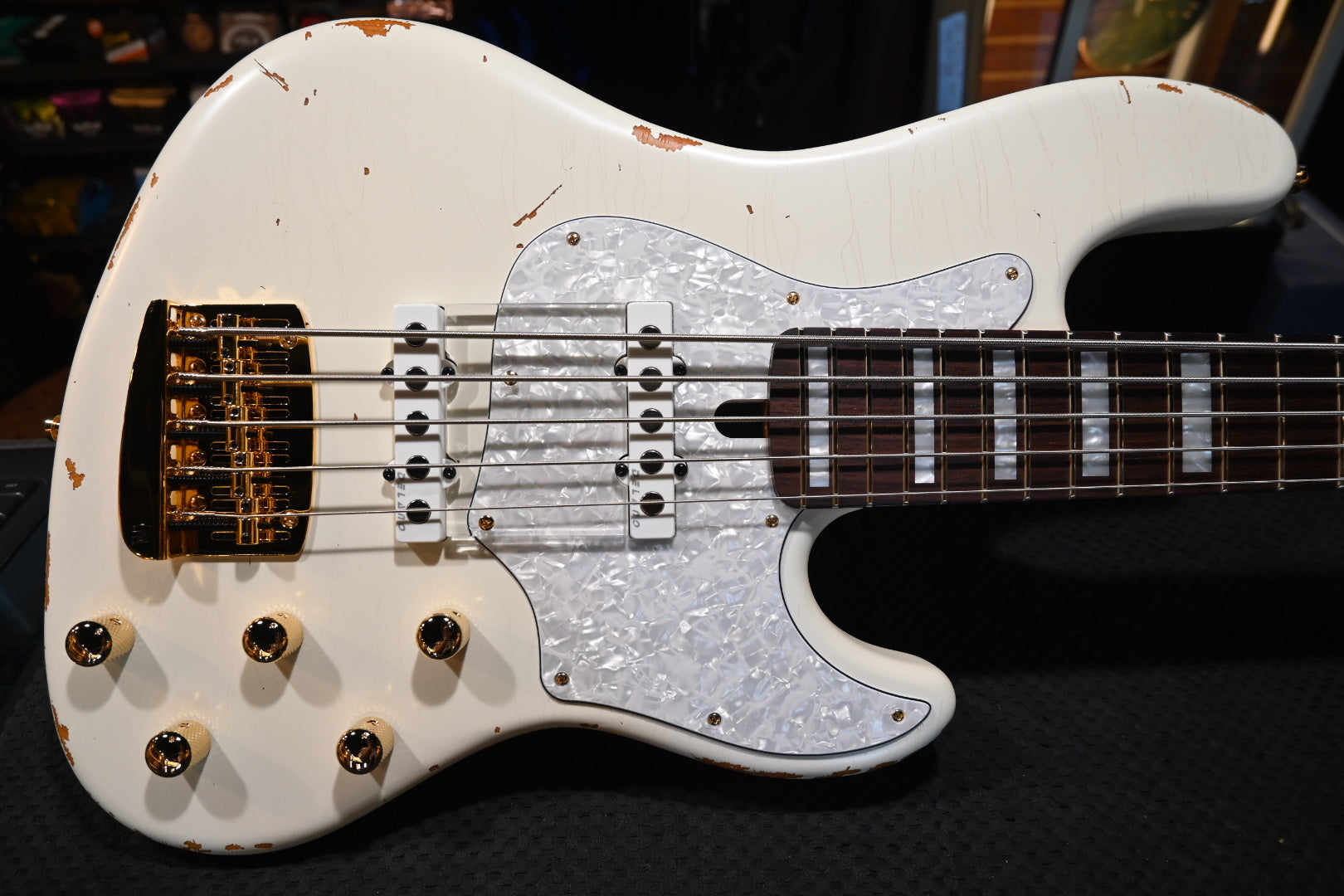 Mayones Jabba HF Aged Blonde 5 - Monolith Aged Blond Nitro Bass #1340 - Danville Music