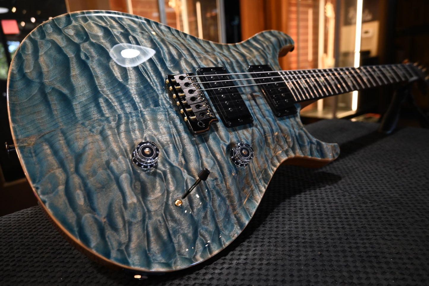 PRS Custom 24 Artist Grade Quilt Top Private Stock Color Limited Edition - Faded Indigo Guitar #5524