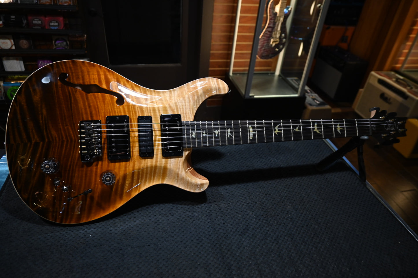 PRS Wood Library Special Semi-Hollow Danville Music 35th Anniversary Artist Top - Sandstorm Fade Guitar #0874