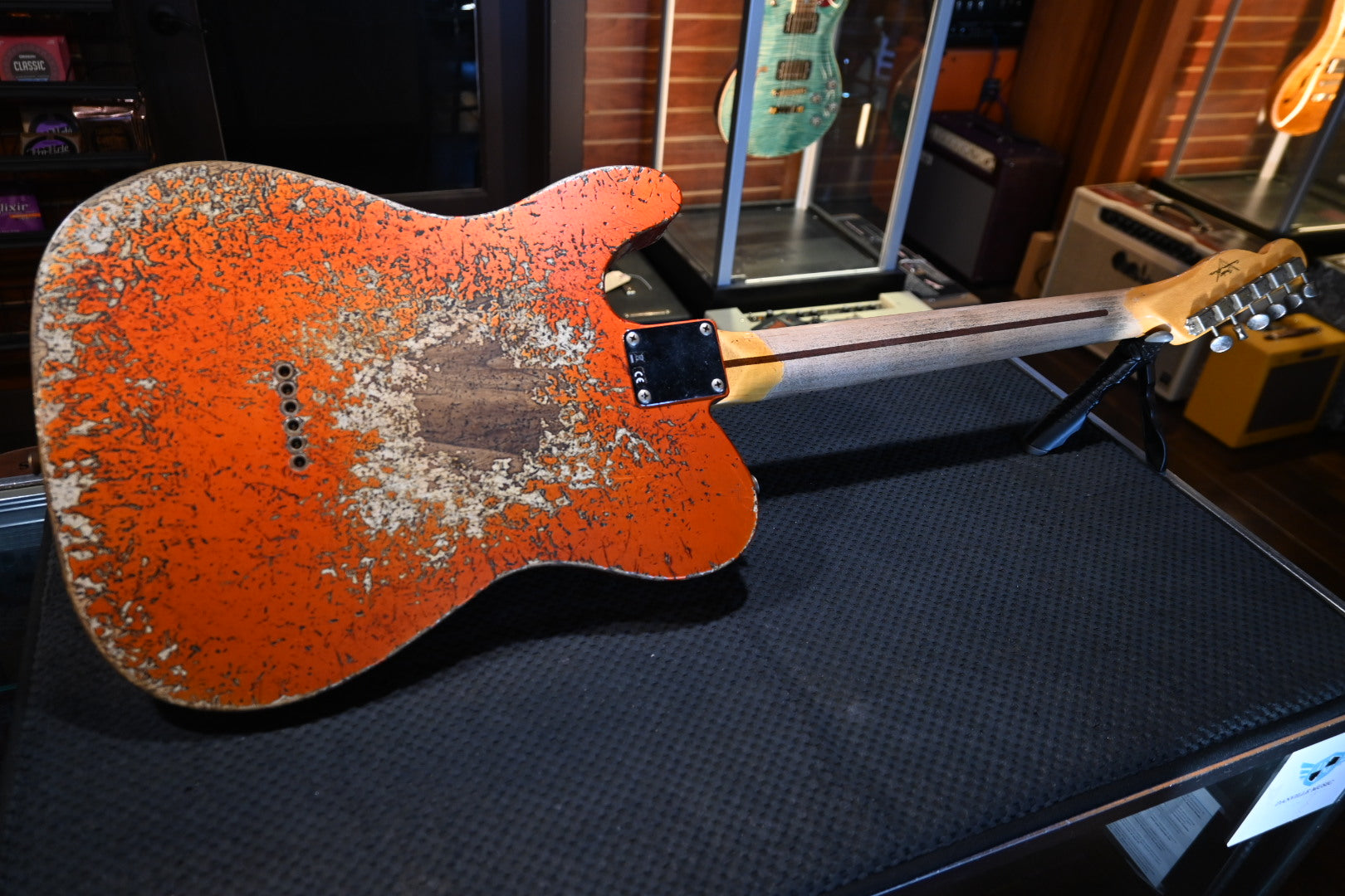 Fender Custom Shop 1952 Telecaster Super Heavy Relic - Faded Candy Tangerine Guitar #9705 - Danville Music