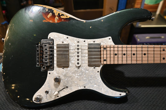 Tom Anderson Guardian Angel Player In-Distress - Bullit Green over 3-Color Burst Guitar #725P
