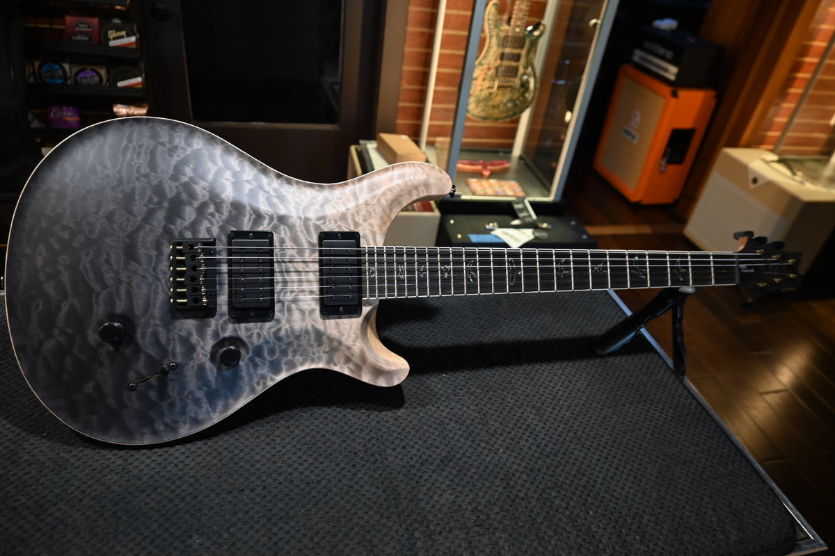 PRS Wood Library Holcomb 10-Top Quilt - Gray Black Fade Guitar #0526