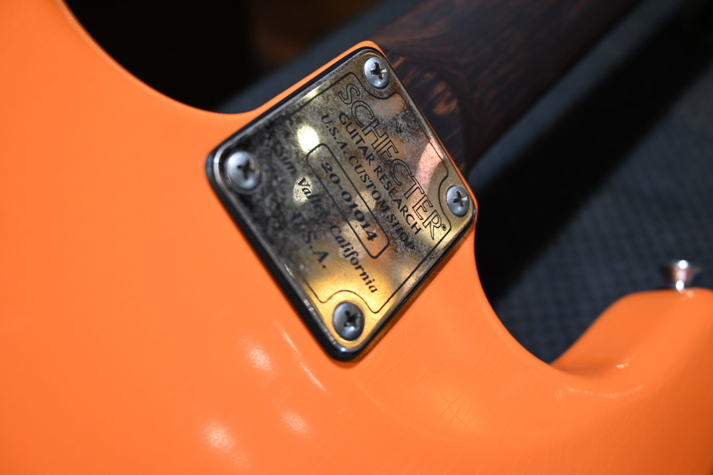 Schecter Nick Johnston USA Signature 2020 - Atomic Orange Nitro Guitar #1014
