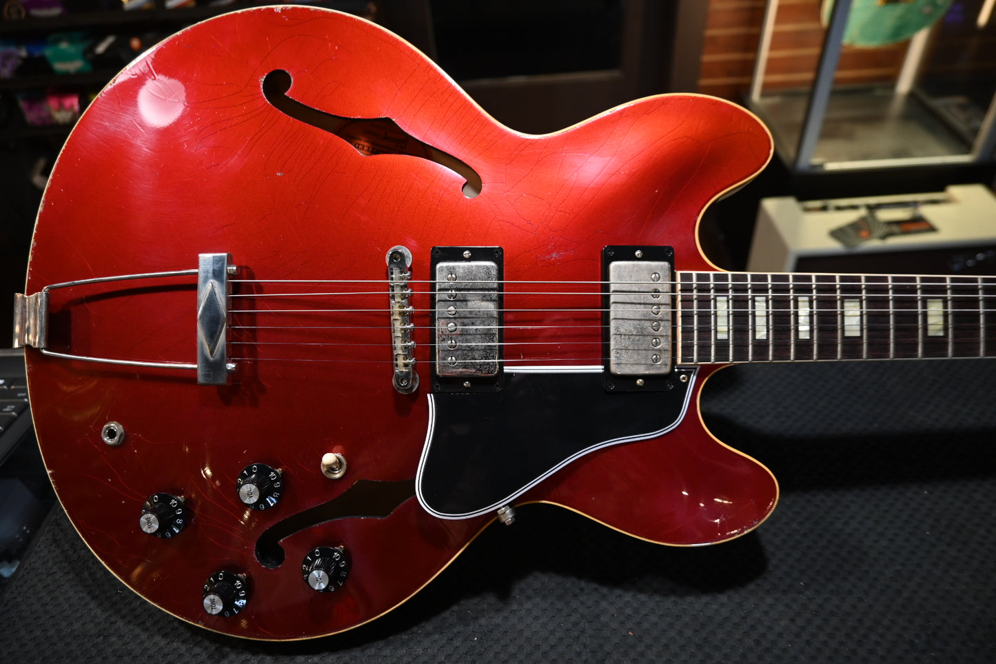 Gibson Custom Shop 1964 ES-335 Reissue Light Aged - Sparkling Burgundy Guitar #0735 - Danville Music