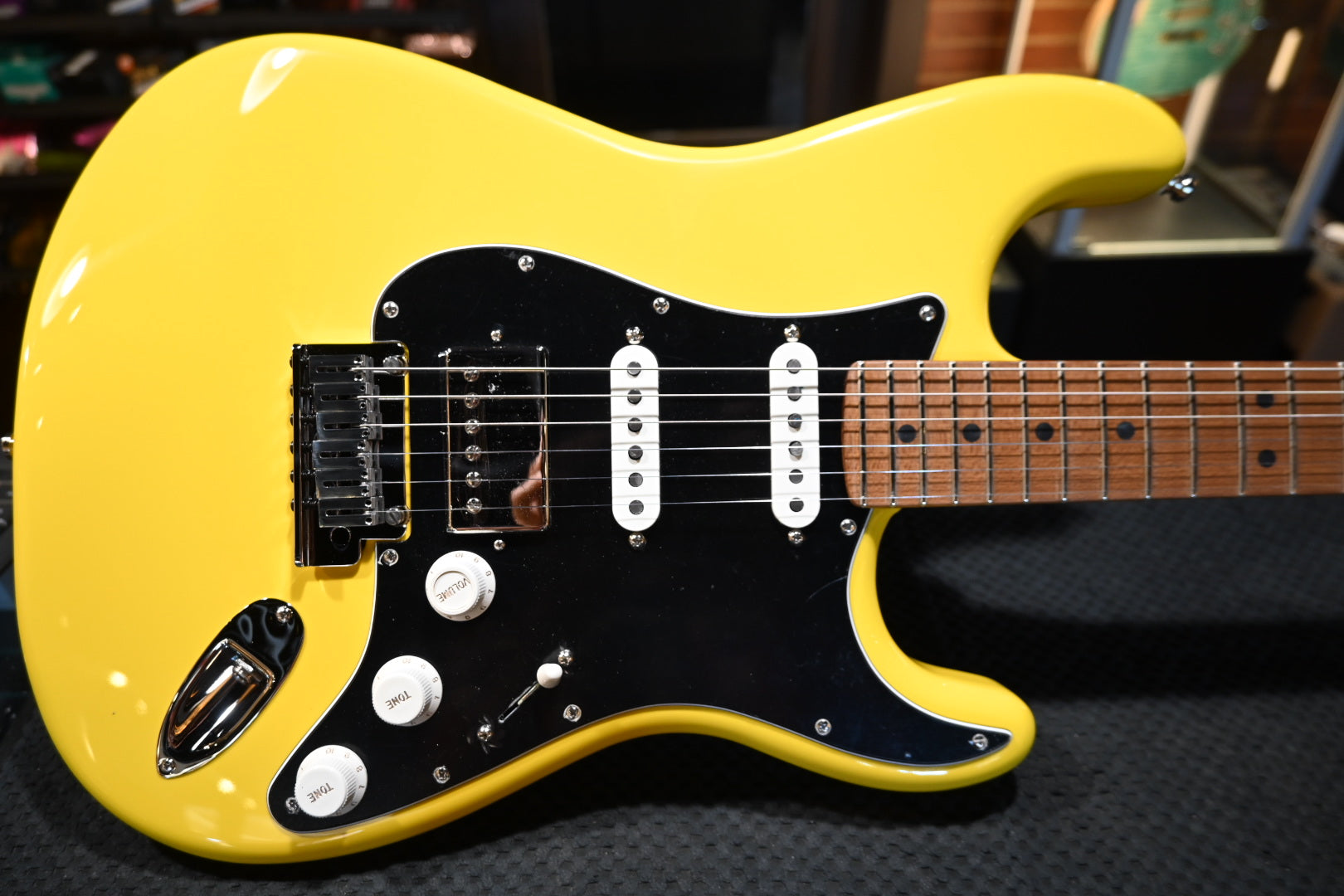 Fender Limited Edition American Ultra II Stratocaster HSS - Graffiti Yellow Guitar #8927 - Danville Music