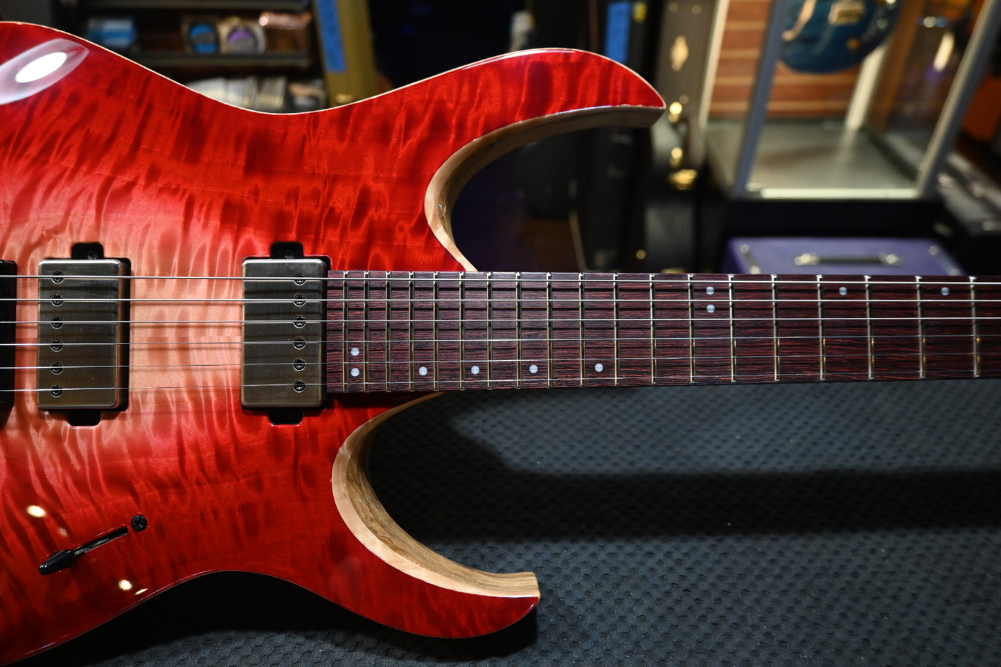 Mayones Duvell Elite 6 2024 - Trans Nature Fad Red Burst Out Guitar #6102