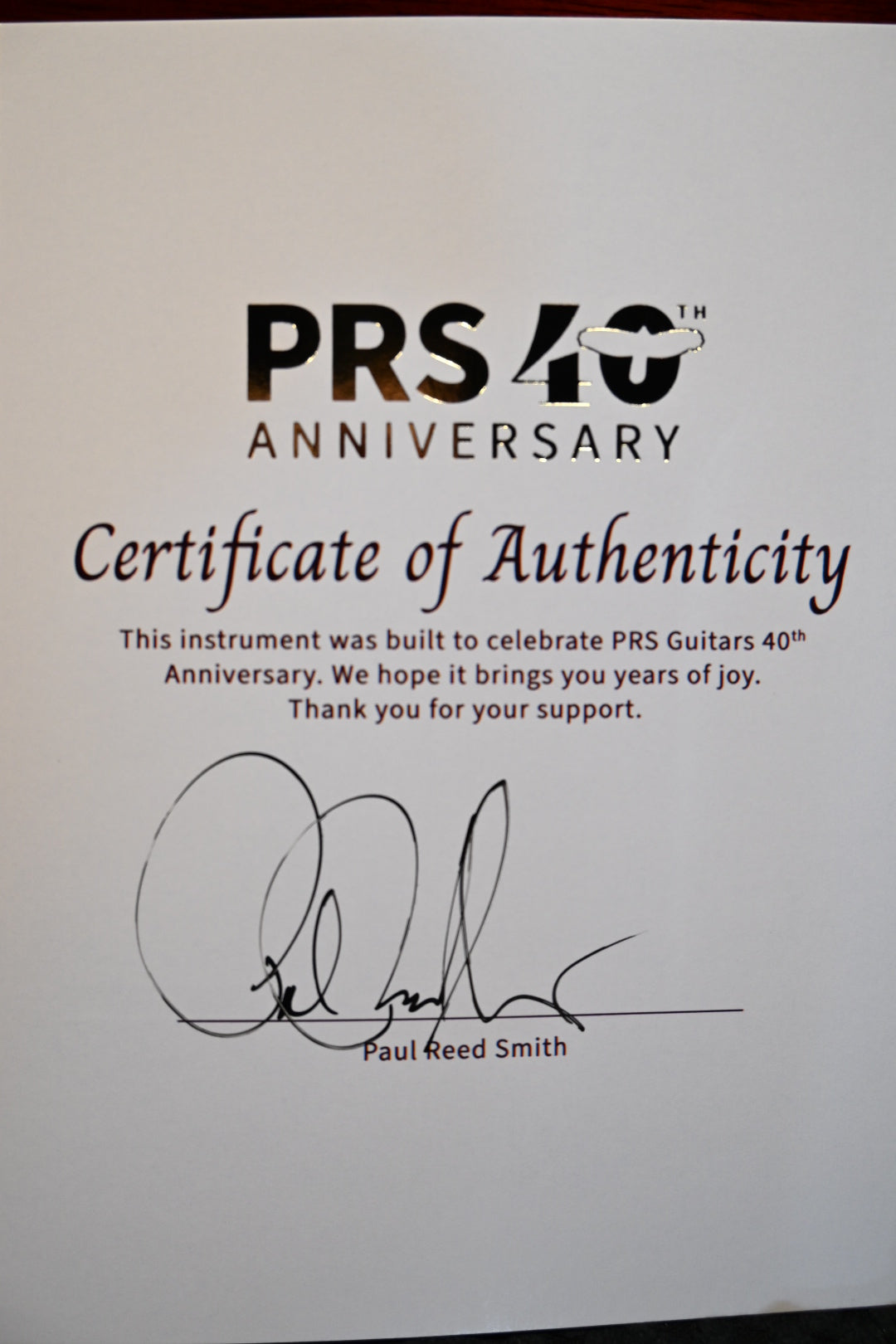 PRS 40th Anniversary Charcoal Phoenix Limited Edition - Charcoal Phoenix Guitar #5084
