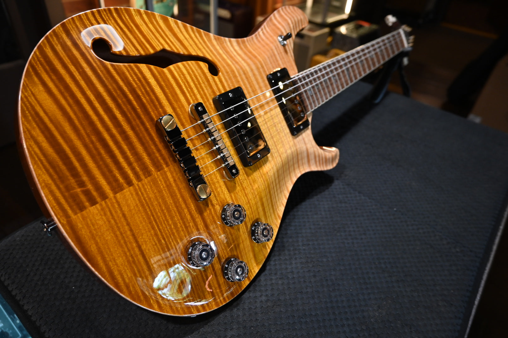 PRS Wood Library McCarty 594 Semi-Hollow Danville Music 35th Anniversary Artist Top 2024 - Gold Storm Fade Guitar #2877 - Danville Music