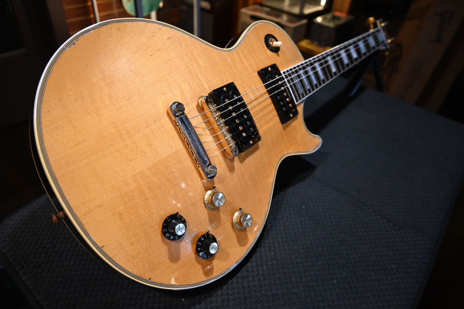 Gibson Custom Shop Mick Ronson 1968 Les Paul Custom Collector’s Edition - Antique Natural Guitar #092 - Danville Music