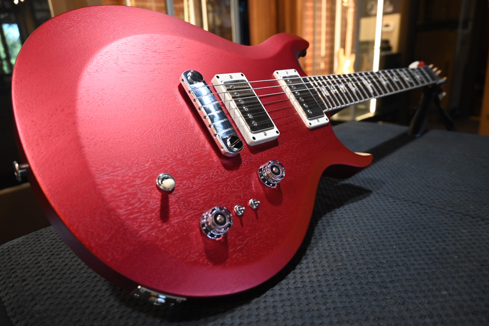 PRS S2 Mira 594 Satin - Candy Apple Red Guitar #4429 - Danville Music