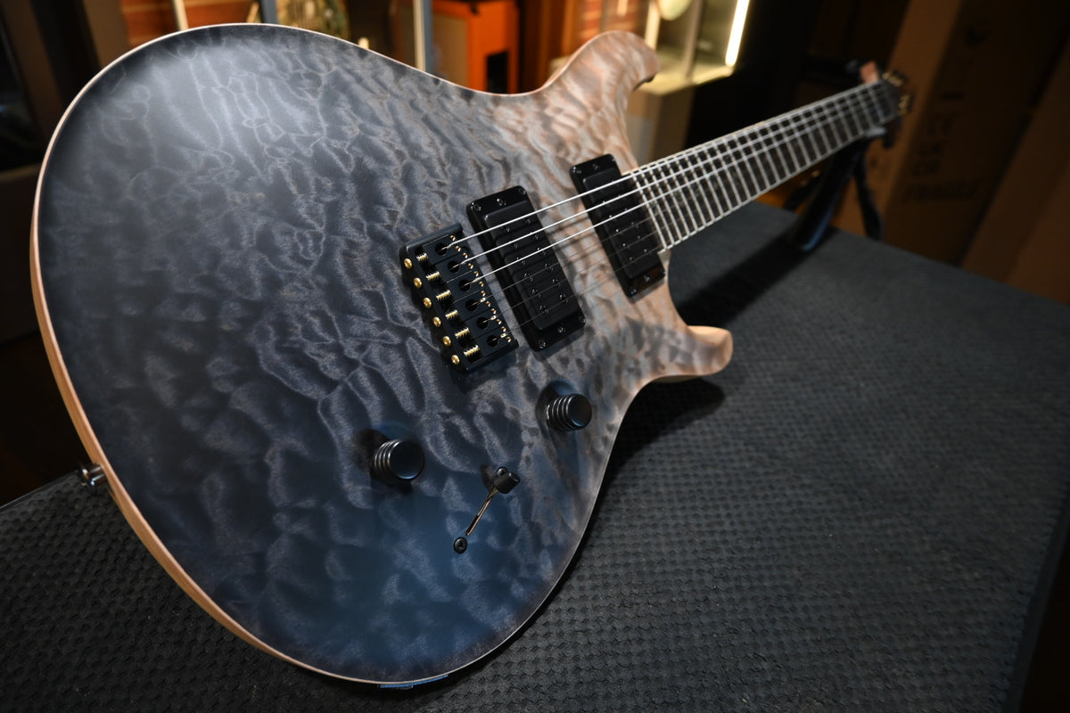 PRS Wood Library Holcomb 10-Top Quilt - Gray Black Fade Guitar #0526