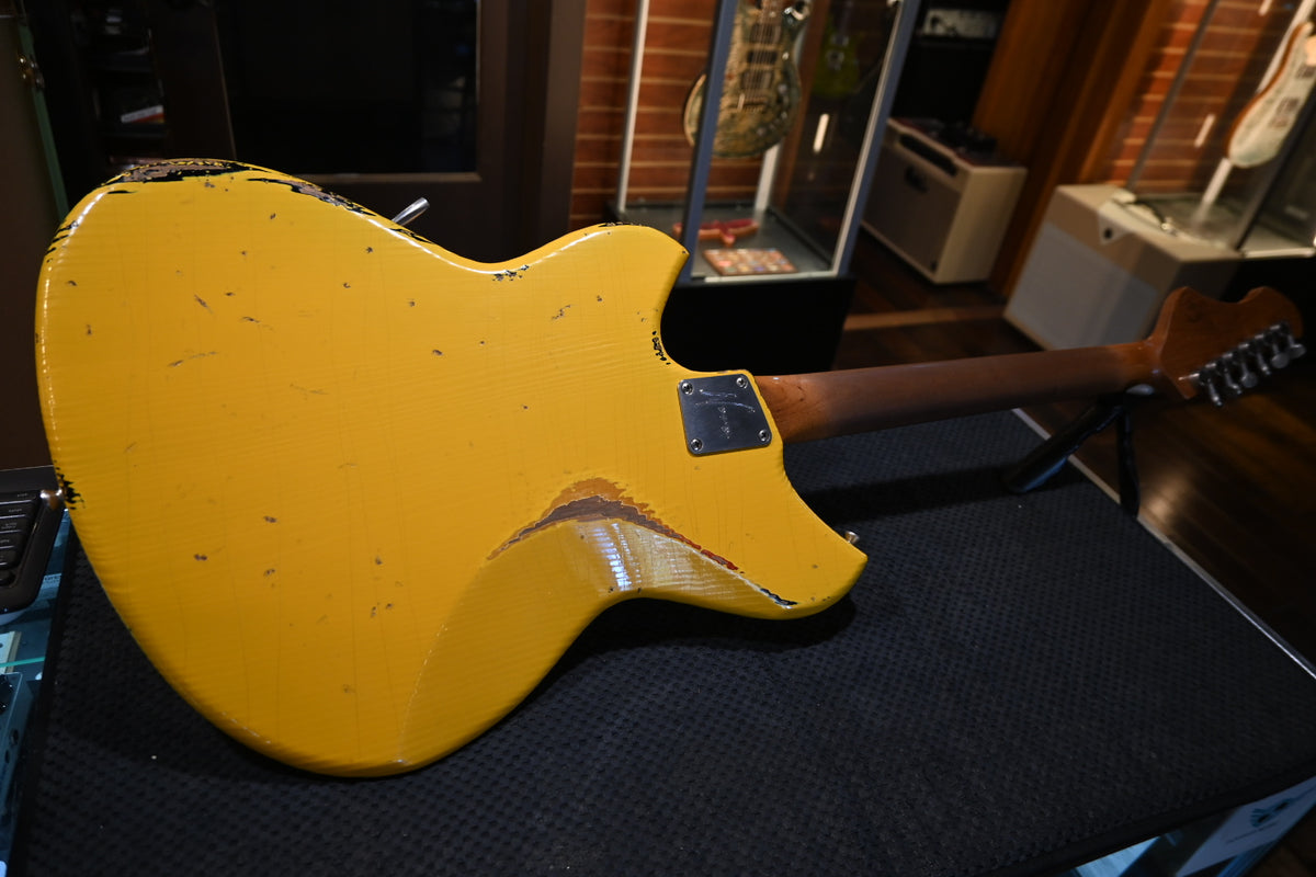 Novo Serus J - Vandalism Yellow over ‘64 3-Tone Burst Guitar #1336