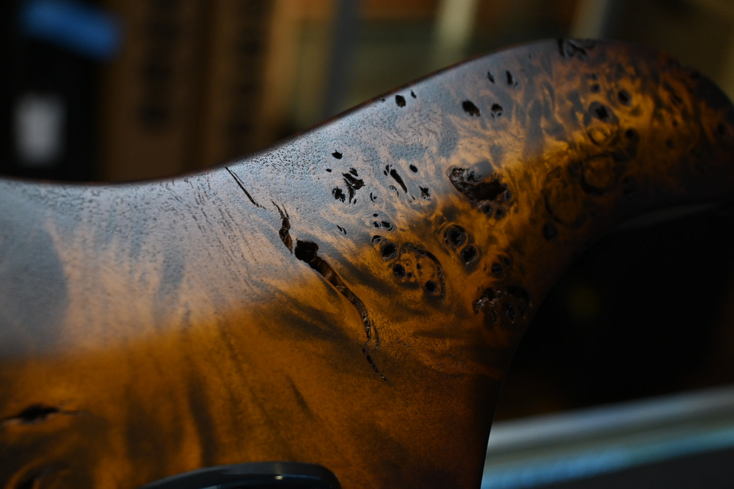 PRS Wood Library S2 Custom 24-08 Poplar Burl Limited Edition - Black Gold Burst Guitar #8783
