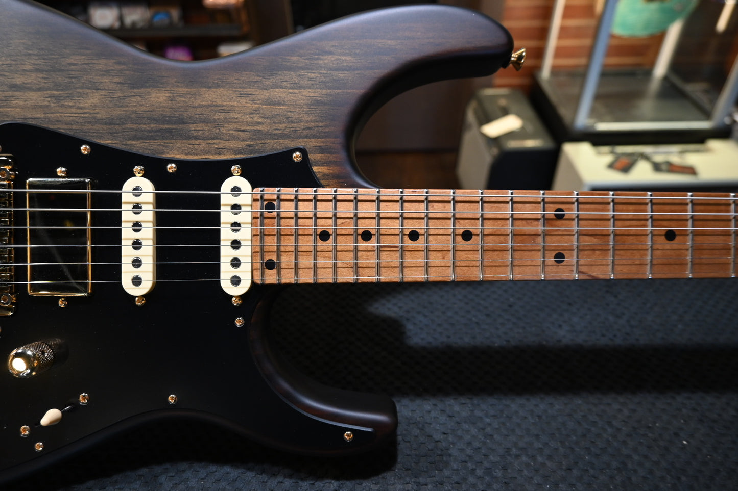 Tom Anderson Guardian Angel Player Roasted Pine - Satin Rustic Brown Edge Burst Guitar #326N - Danville Music