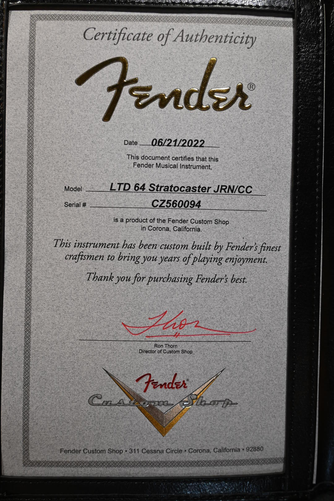 Fender Custom Shop LTD 1964 Stratocaster Journeyman 2022 - Aged Aztec Gold Guitar #0094 - Danville Music