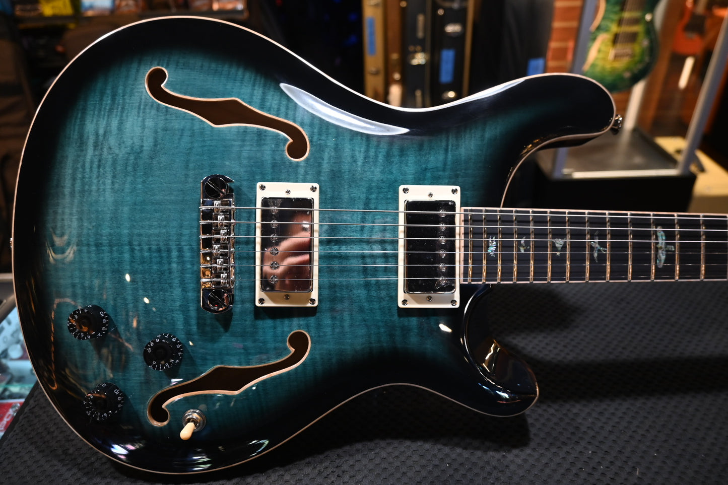 PRS SE Hollowbody II Piezo - Peacock Blue Guitar #1142