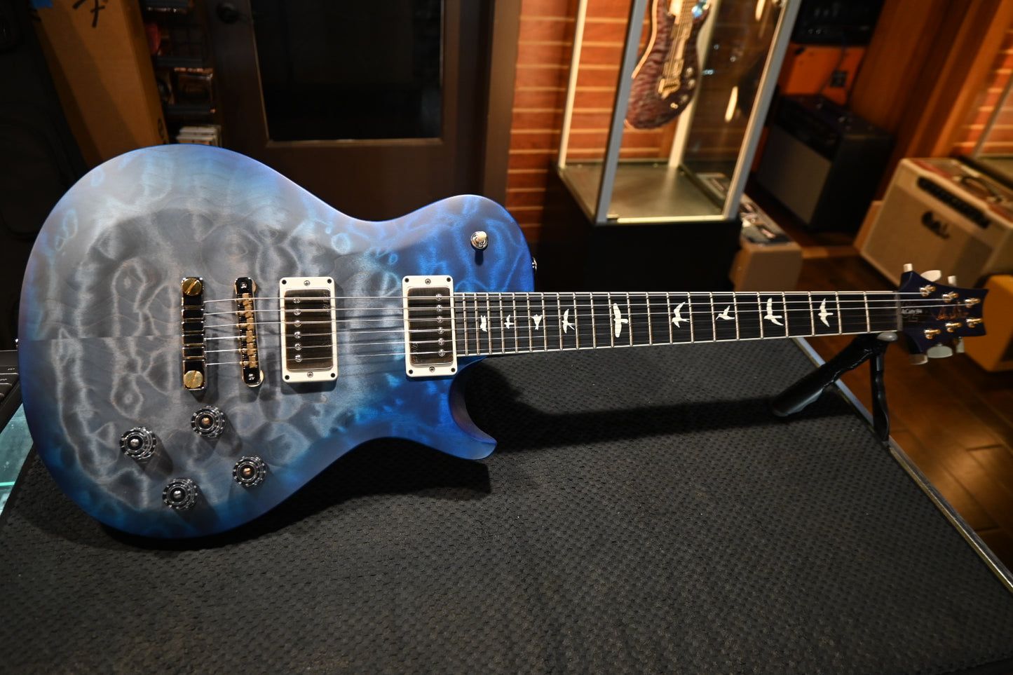 PRS Wood Library S2 McCarty SC 594 Single-Cut - Faded Grey Blue Burst Satin Guitar #8899