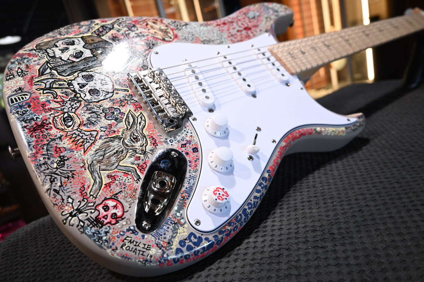 PRS Silver Sky Danville Music x Rosati “Skull Menagerie” 2026 - Moc Sand Satin Guitar #4866