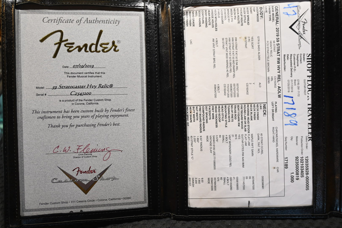 Fender Custom Shop 1959 Stratocaster Heavy Relic 2019 - Aged Olympic White Guitar #3200 - Danville Music