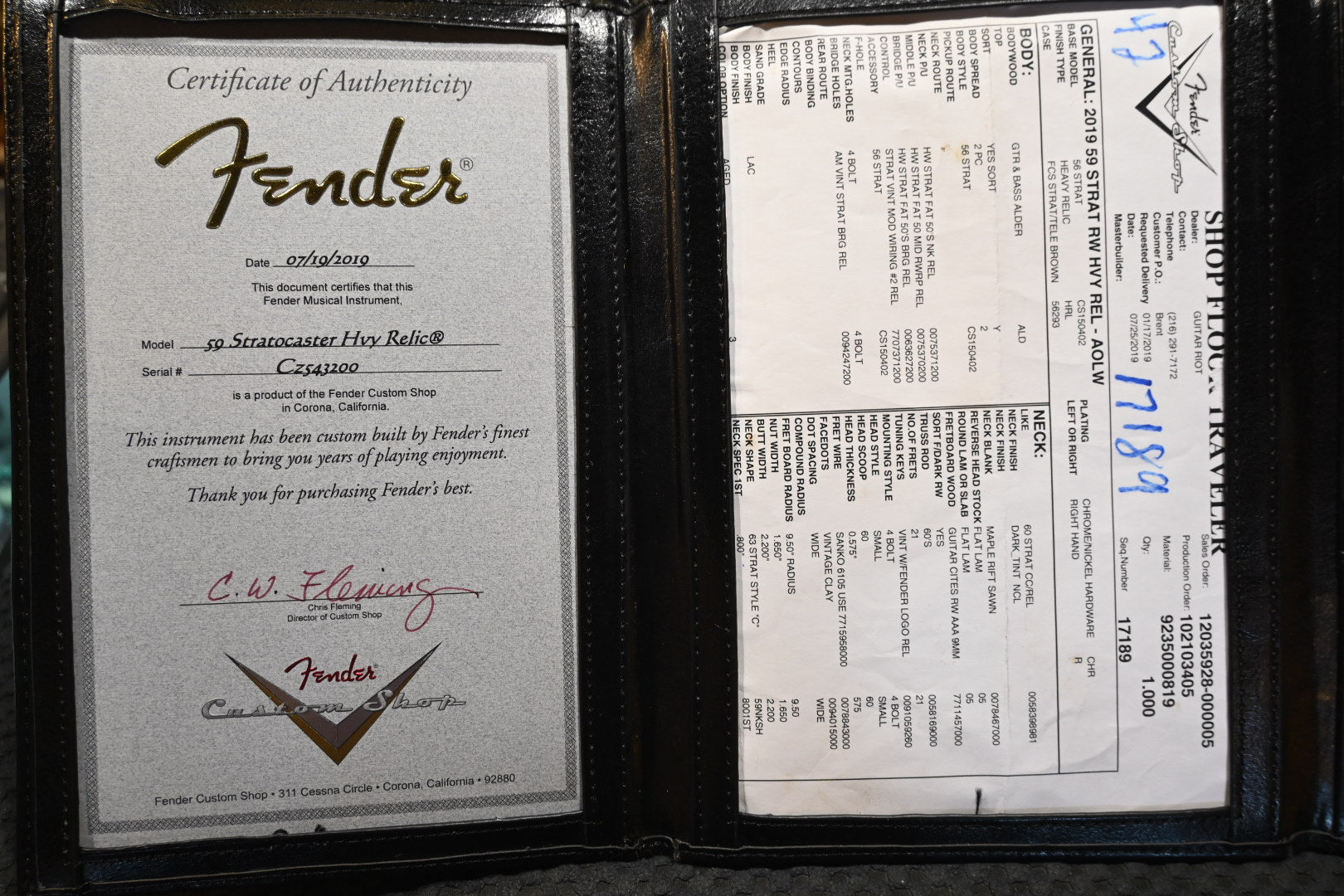 Fender Custom Shop 1959 Stratocaster Heavy Relic 2019 - Aged Olympic White Guitar #3200 - Danville Music