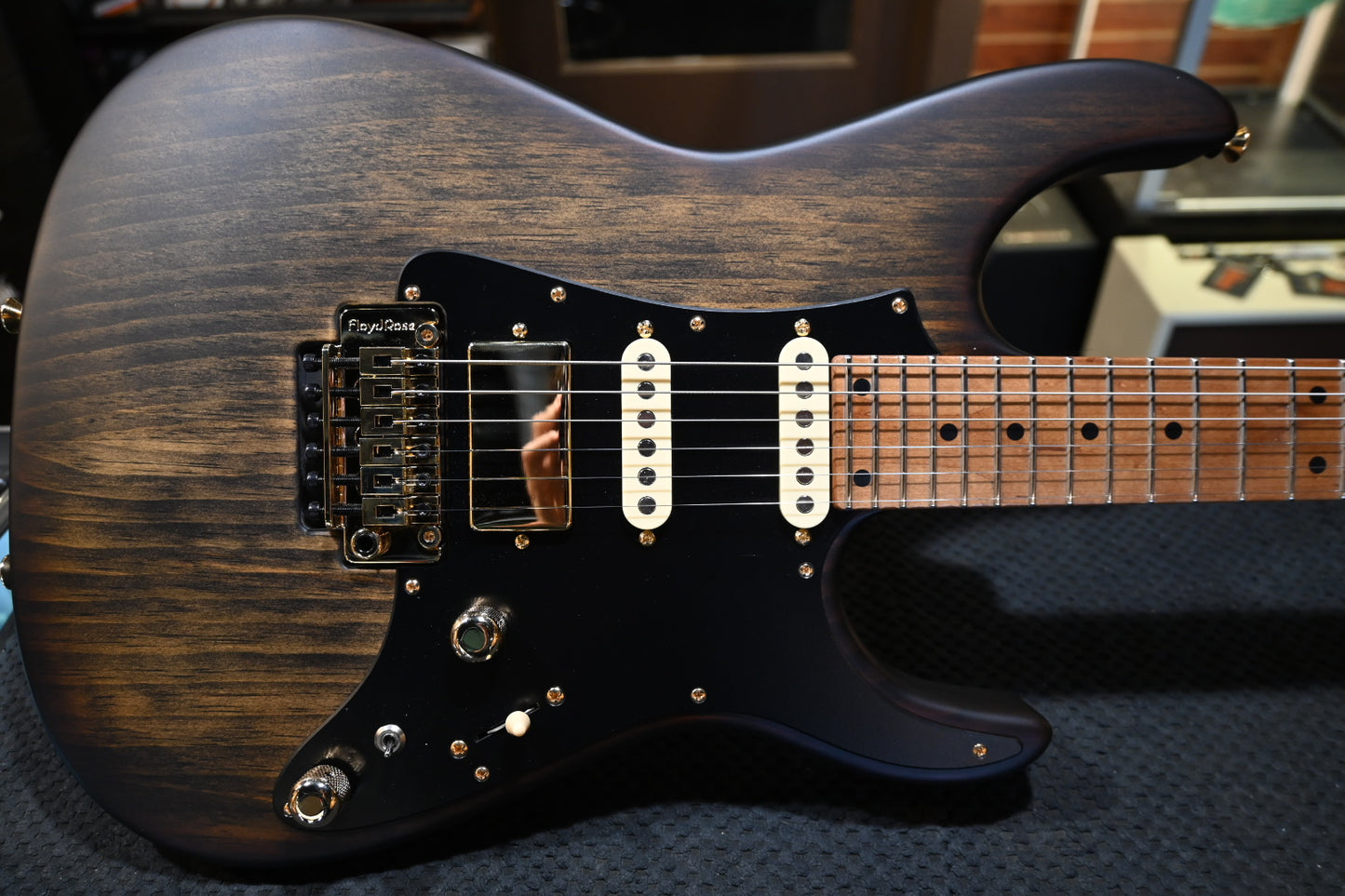 Tom Anderson Guardian Angel Player Roasted Pine - Satin Rustic Brown Edge Burst Guitar #326N - Danville Music