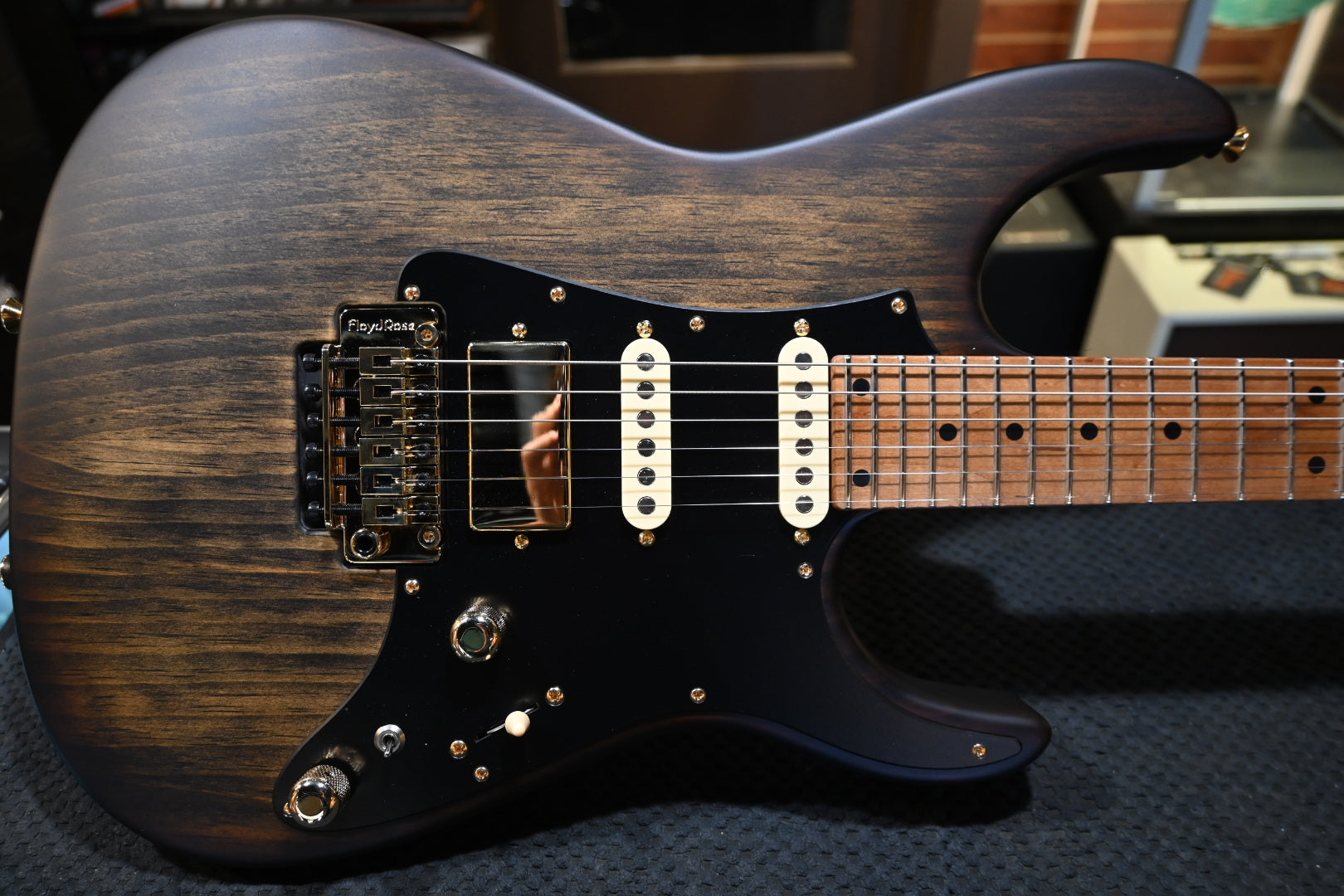 Tom Anderson Guardian Angel Player Roasted Pine - Satin Rustic Brown Edge Burst Guitar #326N - Danville Music