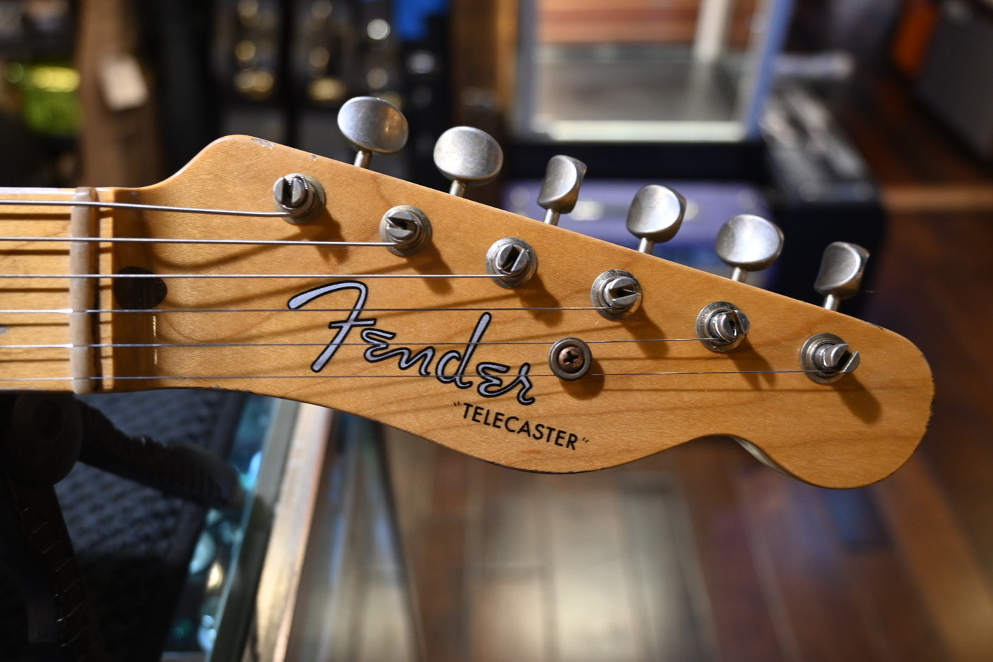 Fender Custom Shop Dual P-90s Telecaster Relic - Aged Black Paisley Guitar #8688