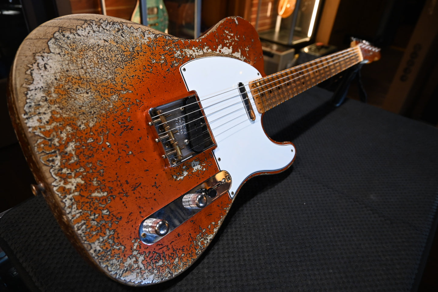 Fender Custom Shop 1952 Telecaster Super Heavy Relic - Faded Candy Tangerine Guitar #9705 - Danville Music