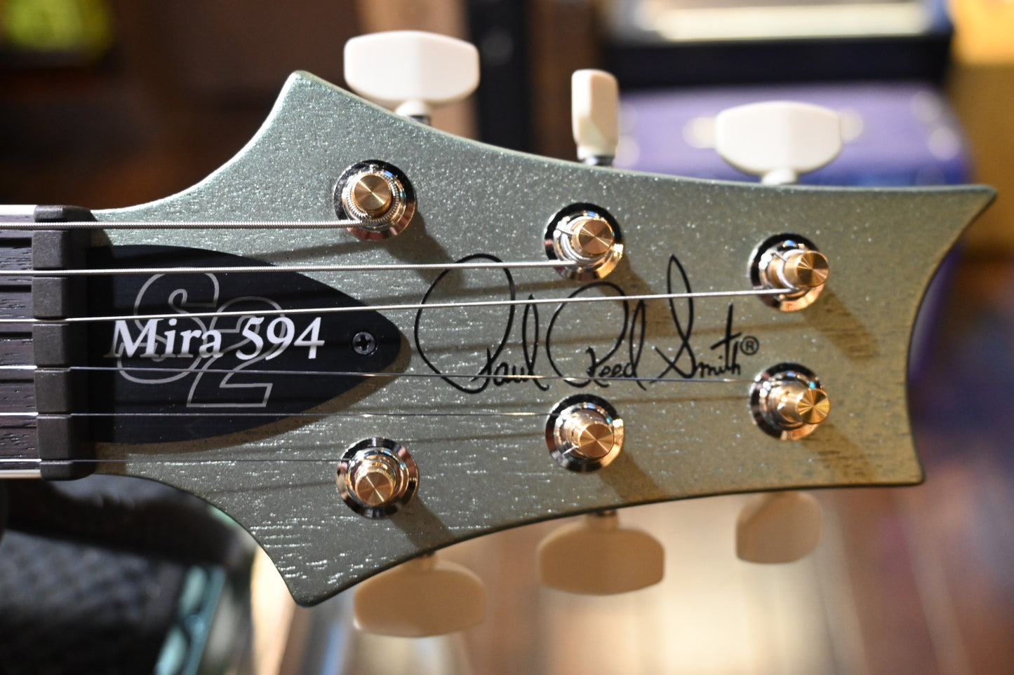 PRS S2 Mira 594 Satin - Mavis Mint Metallic Guitar #4911 - Danville Music