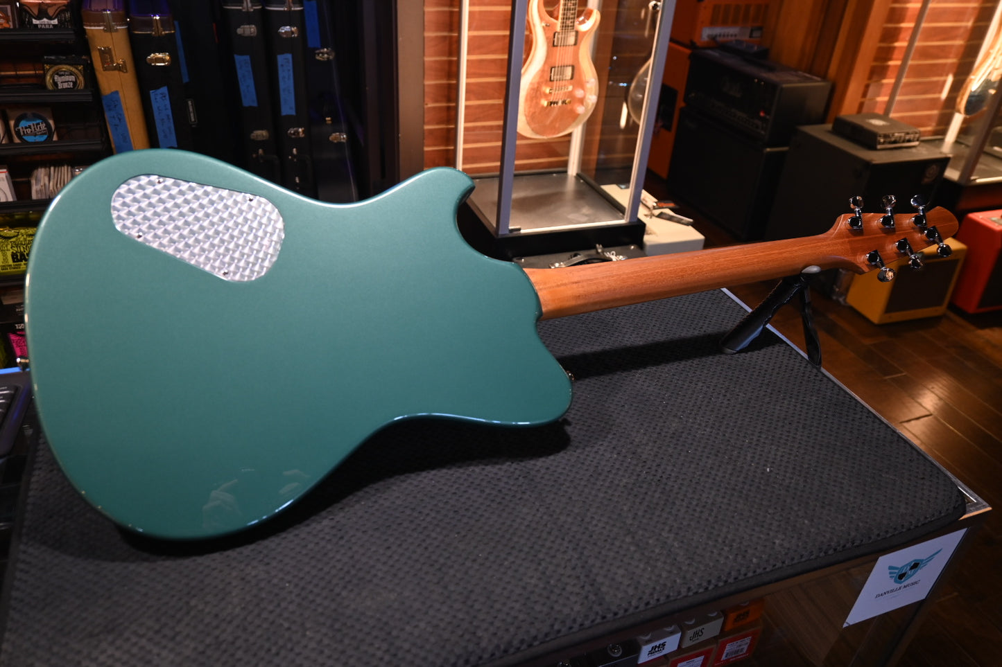 Powers Electric A-Type PF42 Hard Tail - Silver Jade Guitar #A702