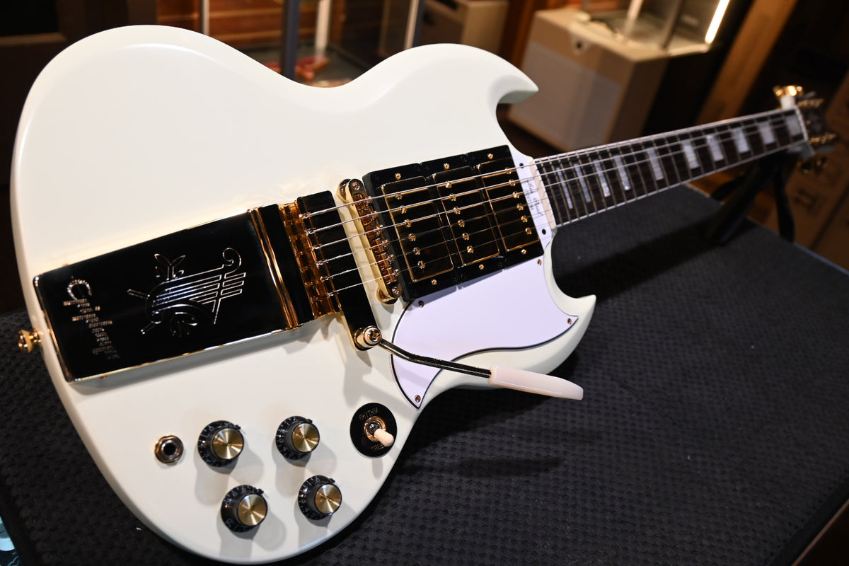 Epiphone IGC 1963 Les Paul SG Custom With Maestro Vibrola 2025 - Classic White Guitar #0348