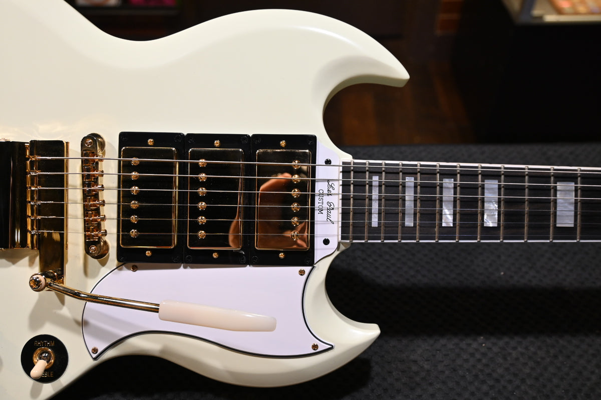 Epiphone IGC 1963 Les Paul SG Custom With Maestro Vibrola 2025 - Classic White Guitar #0348