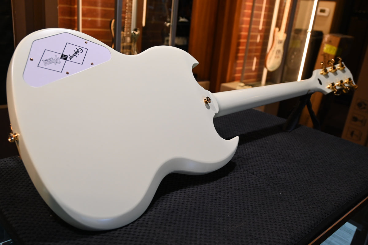 Epiphone IGC 1963 Les Paul SG Custom With Maestro Vibrola 2025 - Classic White Guitar #0348