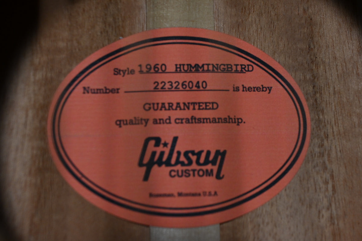 Gibson Custom Shop 1960 Hummingbird Heavy Aged - Washed Cherry Sunburst Guitar #6040