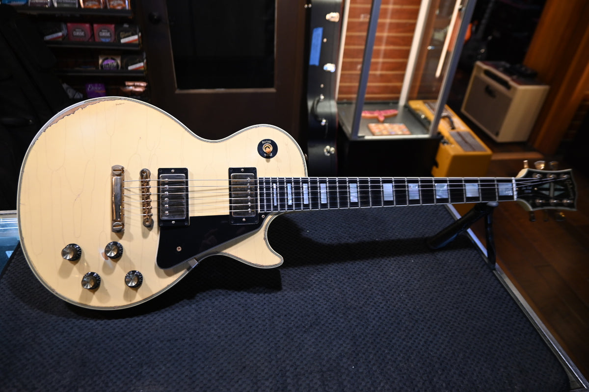 Gibson Custom Shop 70s Les Paul Custom Reissue Heavy Aged 2008 - Alpine White Guitar #3980