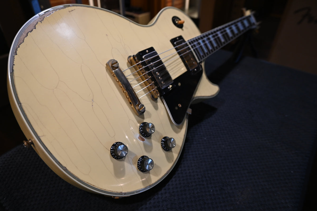Gibson Custom Shop 70s Les Paul Custom Reissue Heavy Aged 2008 - Alpine White Guitar #3980