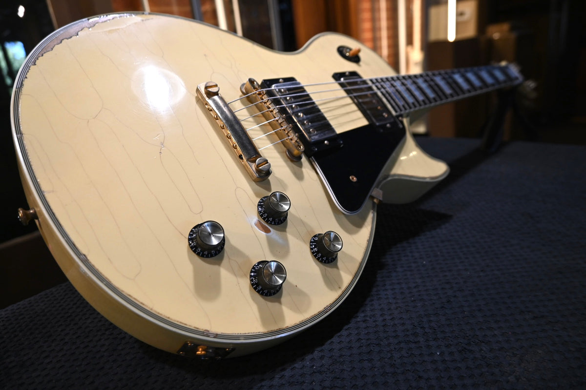 Gibson Custom Shop 70s Les Paul Custom Reissue Heavy Aged 2008 - Alpine White Guitar #3980