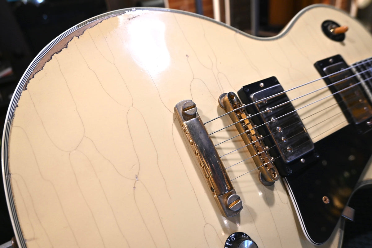 Gibson Custom Shop 70s Les Paul Custom Reissue Heavy Aged 2008 - Alpine White Guitar #3980