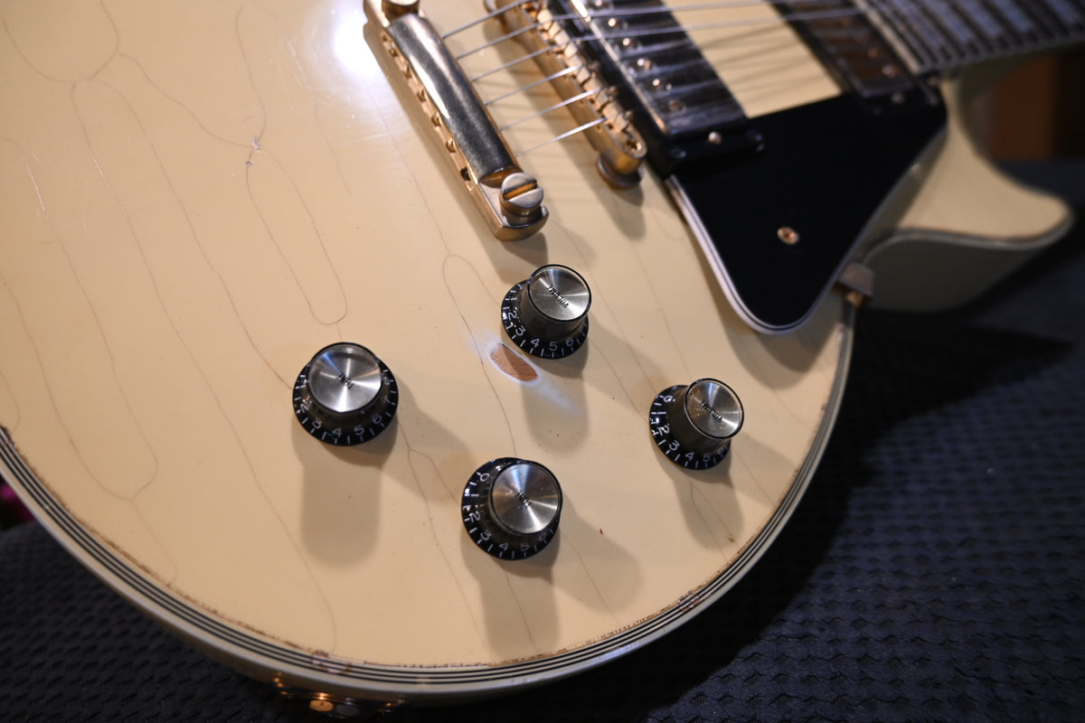 Gibson Custom Shop 70s Les Paul Custom Reissue Heavy Aged 2008 - Alpine White Guitar #3980