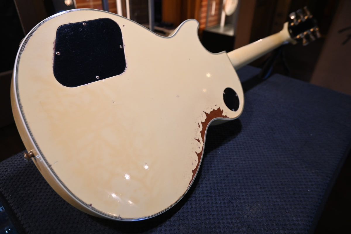 Gibson Custom Shop 70s Les Paul Custom Reissue Heavy Aged 2008 - Alpine White Guitar #3980